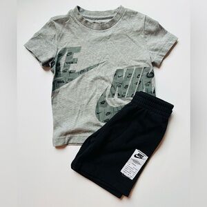 Nike Gray Tee and Black Shorts Set